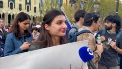 Georgian Protesters Demand Ruling Party 'Back Down' On 'Foreign Agents' Law 