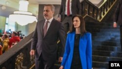 Външните министри на Турция и България Хакан Фидан и Мария Габриел