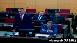 Predsednik Republike Srpske Milorad Dodik na sudu BiH u Sarajevu, 6. decembar 2023.