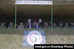 Miloš Vučević i Kristofer Hil na vežbi "Platinasti vuk 23".