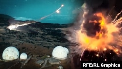 Атака на кримські військові об'єкти, насамперед, на РЛС та ППО. Колаж