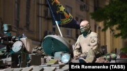 Një luftëtar i Wagner-it në Rusi. 24 qershor 2023.
