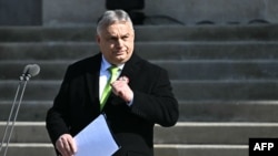 Orbán Viktor a 2024. március 15-én tartott budapesti beszéde előtt