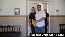 Ukrajinski državljanin, bivši pripadnik Službe bezbednosti Ukrajine (SBU) Andrij Naumov na ročištu u Višem sudu u Nišu, 21. septembar 2023. 