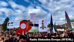 Protest podrške palestinskom narodu, Sarajevo, 22. oktobar 2023.