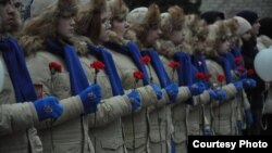 Svečanost povodom imenovanja škole Br. 52 u Uljanovsku po majoru Aleksandru Šiškovu, koji je umro od povreda zadobijenih u Ukrajini.