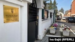 Ambasada Ukrajine u Beogradu na godišnjicu ruske invazije, 24. februara 2023.