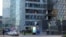 Последствия атаки дронов на здание делового центра "Москва-Сити". Москва, 30 июля 2023 года