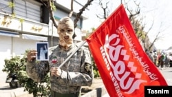 گوشه‌ای از مراسم حکومتی «روز قدس»، تهران