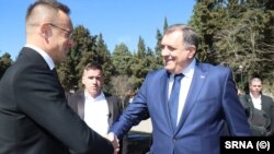 Szijjártó Péter Milorad Dodikkal Trebinjében 2023. március 22-én