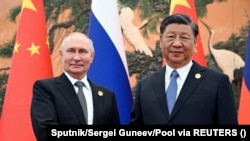 Ruski predsjednik Vladimir Putin sa kineskim predsjednikom Xi Jinpingom tokom sastanka na Forumu Pojas i put u Pekingu, 18. oktobra 2023.