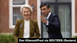 Председателката на ЕК Урсула фон дер Лайен и британският премиер Риши Сунак