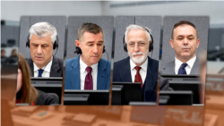 Bivše vođe Oslobodilačke vojske Kosova kojima se sudi u Hagu - (s leva na desno) Hašim Tači, Kadri Veselji, Jakup Krasnići i Redžep Seljimi