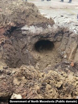 Pamje e tunelit të zbuluar në burgun e Idrizovës.