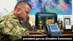 Командващият украинската армия ген. Залужни. Снимката е архивна.