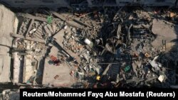 შენობის ნანგრევები ქალაქ ღაზაში. 12 ოქტომბერი, 2023 წელი