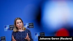 Američka veleposlanica pri NATO-u Julianne Smith, februar 2022. 