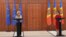 Ursula von der Leyen (stânga) și Maia Sandu susțin o conferință de presă în timpul vizitei președintei Comisiei Europene la Chișinău, octombrie 2023.
