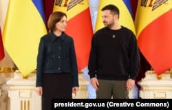 Президент України Володимир Зеленський і президент Молдови Мая Санду. Київ, 21 листопада 2023 року