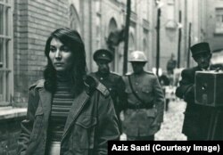 پروانه معصومی در نمایی از فیلم «کلاغ» به کارگردانی بهرام بیضایی