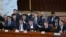 Члены кабинета министров в Жогорку Кенеше. 23 ноября 2023 года. 