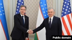 Блинкен Мирзиеев менен жолугушууда. Ташкент, 1-март, 2023-жыл