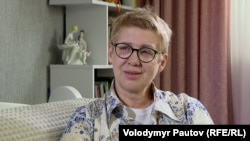 Людмила Менюк під час інтерв'ю Радіо Свобода