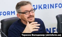 Український і американський історик, професор кафедри української історії в Гарвардському університеті Сергій Плохій під час презентації книги «Російсько-українська війна: повернення історії». Київ, 30 серпня 2023 року