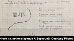 Завершальна частина одного із листів Богдана Зизи із СІЗО