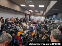 Novinari u Skoplju čekaju konferenciju za novinare Sergeja Lavrova.