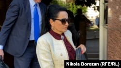 Vesna Medenica prilikom dolaska u Viši sud. 5. maja 2023.