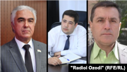 Слева направо: Саидджаъфар Усмонзода, Шахбози Аброр, Абдуджаббор Юлдошев