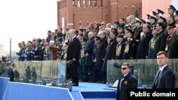 Москванын Кызыл аянтында Экинчи дүйнөлүк согуштун аякташынын 78 жылдыгына арналган аскердик парад. 9-май, 2023-жыл.