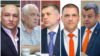 Cinci din cele nouă persoane sancționate recent de Canada. De la stânga la dreapta: Grigore Caramalac, Valeri Klimenko, Alexandr Kalinin, Serghei Burgudji, Igor Himici