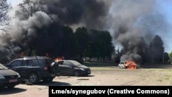 Наслідки російського обстрілу в Золочеві на Харківщині, архівне фото, травень 2024 року