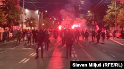 Protest ispred Ambasade Nemačke u Beogradu, 30. maj 2023. 