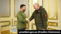 Президент України Володимир Зеленський і міністр оборони Литви Арвідас Анушаускас. Київ, 10 листопада 2023 року, фото ілюстративне