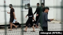 Migranti u kampu "Lipa" kod Bihaća, oktobar 2023. godine.