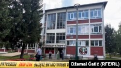 Gimnazija u kojoj je počinjeno trostruko ubistvo. Sanski Most, BiH 21.08.2024.