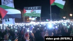 Protest for Palestinians in Novi Pazar