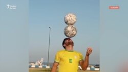 Az iráni utcán játszik az afgán freestyle foci koronázatlan királya