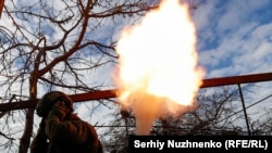 Ukrajinski vojnik na frontu kod Avdijivke, 8. novembar 2023.