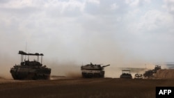 Ізраїльська військова техніка біля кордону з Газою 12 травня 2024 року