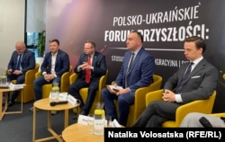 Польсько-український форум майбутнього. Польща, Варшава, 24 листопада 2023 року. Зліва направо: Павел Коваль, Міхал Дворчик, Анджей Шейна, Міхал Кобоско, Кшиштоф Босак