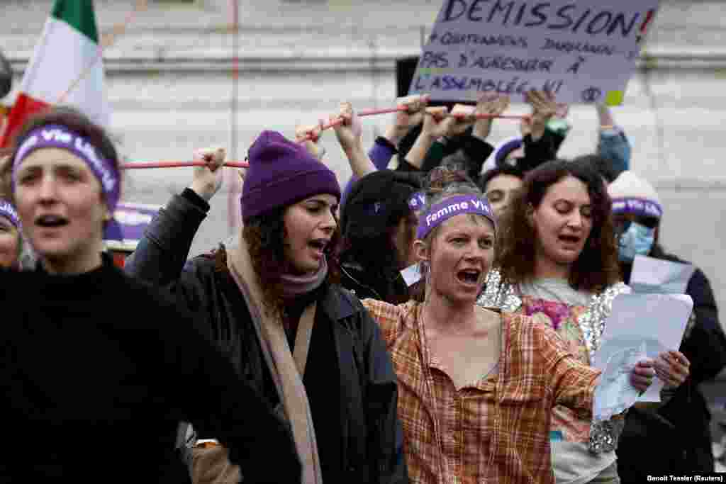 Protesti žena u glavnom gradu Francuske, Parizu.