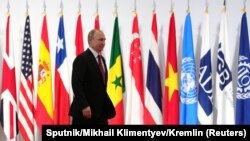 Presidenti rus, Vladimir Putin në Samitin e G20-s në Japoni. 28 qershor 2019.
