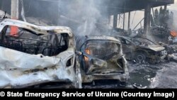 Кадър от Виница след руския ракетен обстрел от 14 юли 2022 г.