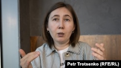 Jamila Maricheva, novinarka, urednica javnog PROTENGE. Almati, 14. april 2021.