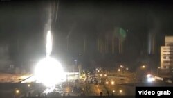 Explozie la centrala nucleară de la Zaporjie în timpul ocupării ei de către armata rusă, 4 martie 2022.