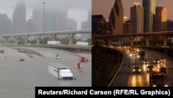 پس از پنج روز بارش شدید باران در هیوستون اکنون سیلاب سایر نقاط ایالت تگزاس و لوئيزیانا را فراگرفته است.